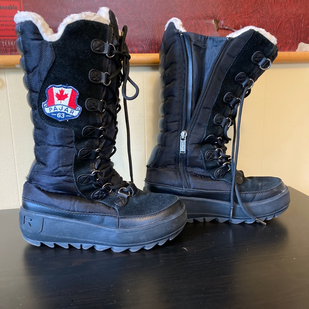 PAJAR Laced Snow Boots Black Euro 37, US 6-6.5